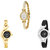 Neutron Brand New Present Chain And World Cup Analogue Gold And Black Color Girls And Women Watch - G123-G336-G1 (Combo Of  3 )