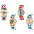 Neutron Treading Style Butterfly, Paris Eiffel Tower And Elephant Analogue Multi Color Color Girls And Women Watch - G135-G144-G160-G314 (Combo Of  4 )