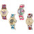 Neutron Modern Valentine Butterfly, Paris Eiffel Tower And Elephant Analogue Multi Color Color Girls And Women Watch - G134-G152-G160-G316 (Combo Of  4 )