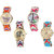 Neutron Best Tread Butterfly, Paris Eiffel Tower And Elephant Analogue Multi Color Color Girls And Women Watch - G131-G152-G159-G315 (Combo Of  4 )