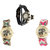 Neutron Contemporary Traditional Butterfly And Elephant Analogue Black And Multi Color Color Girls And Women Watch - G58-G157-G163 (Combo Of  3 )