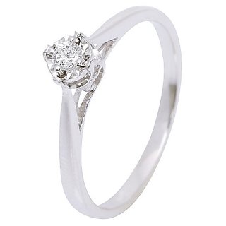 Diamond Silver Plated Ring Unheated  Original Stone Diamond Silver Plated Ring BY CEYLONMINE