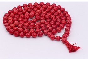 CEYLONMINE Natural Coral Beads mala Original  lab certified beads mala