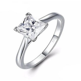CEYLONMINE Natural American Diamond Ring with original  unheated silver  Diamond Stone Ring