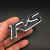 DY 3D Laxury RS Logo for Cars RS Logo Emblem Badge Sports Sticker (Black)