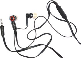 UNIVERSAL HANDSFREE EARPHONE  BLACK 3.5 MM JACK WITH MICK FOR ALL MOBILE