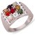 Navaratna Gemstone Silver Plated Ring Original  Certified Nav Mix Stone Ring BY CEYLONMINE
