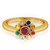 Unheated & Untreated Navaratna Stone IGL Certified Nav Mix Stone Gold Plated Ring For Unisex By CEYLONMINE