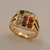 Navratan Ring Stone Crystal Natural Lab Certified Stone Navgrah Gold Plated Finger Ring For Astrological Purpose By CEYLONMINE