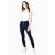 Miss chase Women's Navy Blue Skinny High Rise Clean Look Cropped Denim Jeans
