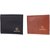 Kismat Fashion Stylish Wallet For Mens (Black & Oranges Brown).