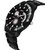 HRV Black Stainless Steel Mens Wristwatch with Sleek Black Chain Strap