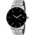 HRV men silver black metal watch