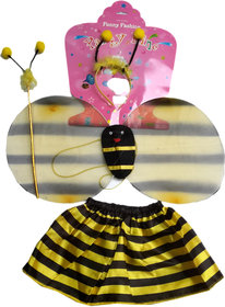 Kaku Fancy Dresses Bumble Bee Accessories for Costume -Yellow-Black, 3-8 Years - Freesize, for Girls.