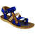 Abisto Blue & Brown Rexine Sandals For Men