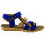 Abisto Blue & Brown Rexine Sandals For Men