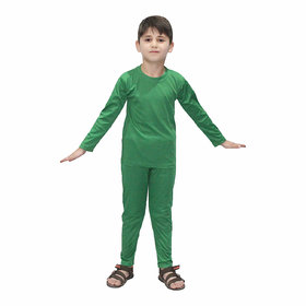 Kaku Fancy Dresses Plain Track Suit Costume Set -Green for Boys  Girls