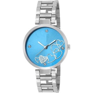 HRV women silver blue stil watch