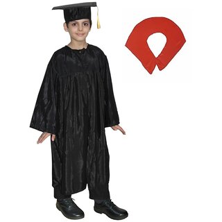 Kaku Fancy Dresses Our Community Helper Graduation Gown Costume -Black, for Boys  Girls