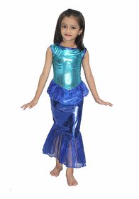 Kaku Fancy Dresses Fairy Tales Mermaid Gown Costume -Blue, For Girls