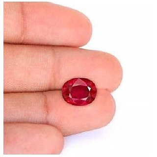 Natural Ruby Stone 7.5 Ratti  Rashi Ratna Original and Certified by GEMOLOGICAL LABORATORY OF INDIA (GLI) Ruby Manik Precious Gemstone Unheated and Untreated Top Quality Ruby Gems for Astrological Purpose