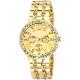 HRV women gold metal watch
