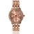 HRV women rose gold metal watch