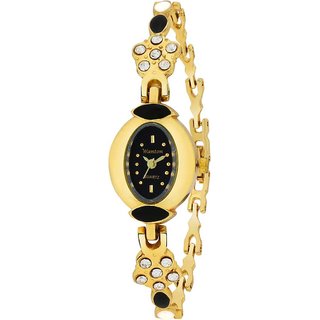 black oval shap multicolor design strap with diamond case beautiful rich bracelet women's Analog Watch