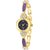purple small size black color diamond kundan bracelet attractive women's Analog Watchpurple small size black color diamo