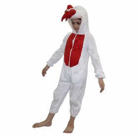 Kaku Fancy Dresses Cock Bird Costume -White  Red,  for Boys  Girls