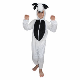 Kaku Fancy Dresses Sheep Farm Animal Costume -White  Black, for Boys  Girls