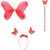 Kidling Kids Party Wear Red Pari Dress for Girls