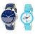 stylish multicolor leather strap party wear + formal + casual combo sett of two for boys and girls 062 Watch