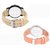 stylish multicolor leather strap party wear + formal + casual combo sett of two for boys and girls 014 Watch