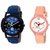 stylish multicolor leather strap party wear + formal + casual combo sett of two for boys and girls 002 Watch
