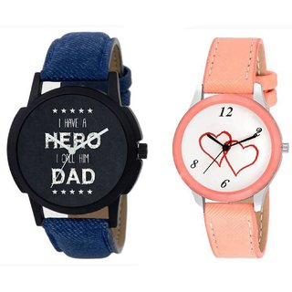 HRV couple leather watch