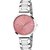 HRV Pink Shineble Dial Stainless  Still  Strap RichLook Women Watch - For Girls