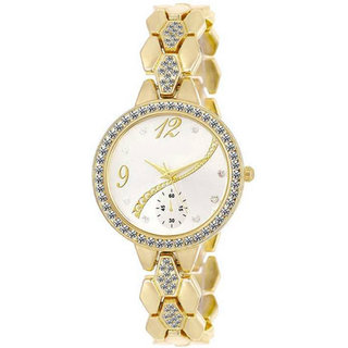 HRV women gold metal watch