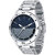 HRV men silver black metal watch