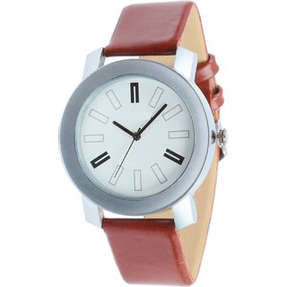 HRV men brown leather watch