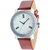 HRV men brown leather watch