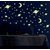 Aarcode Green Color Fluorescent Night Glowing Radium Magic Star and Moon,Galaxy for roof, Bedroom Ceiling  Wall Sticker