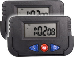 2 Pieces Digital Alarm Table Desk Car Calendar Clock Alarm Clock - 360.