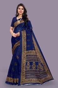 SVB SAREE Blue Colour Mysore Silk saree With Blouse piece