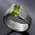 Peridot 6.25 Carat stone Silver Plated Ring Original  Natural Stone Ring By CEYLONMINE