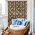 Jaamso Royals Brick ,Flowers with green leaf- Stone Peel and Stick Wallpaper - Self Adhesive Wallpaper - Easily Removable Wallpaper - Use as Wall Paper, Contact Paper, or Shelf Paper(45 X 100 CM)