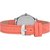 HRV CutGlass Orange Leather Women Watch BY HRV