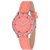 HRV CutGlass Orange Leather Women Watch BY HRV