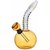 Glass Bong with Round Beaker Bottom Glass Water Pipe Snake Themed Bend Neck - Yellow