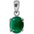 Unheated  Untreated stone Emerald 5.25 Ratti Precious Stone Pendant Silver Plated By CEYLONMINE
